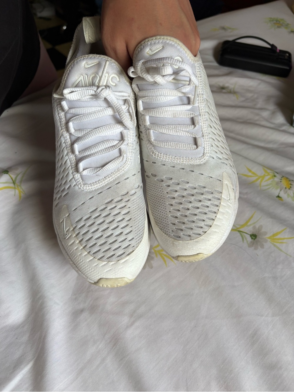 Nike White Mesh Athletic Running Shoes